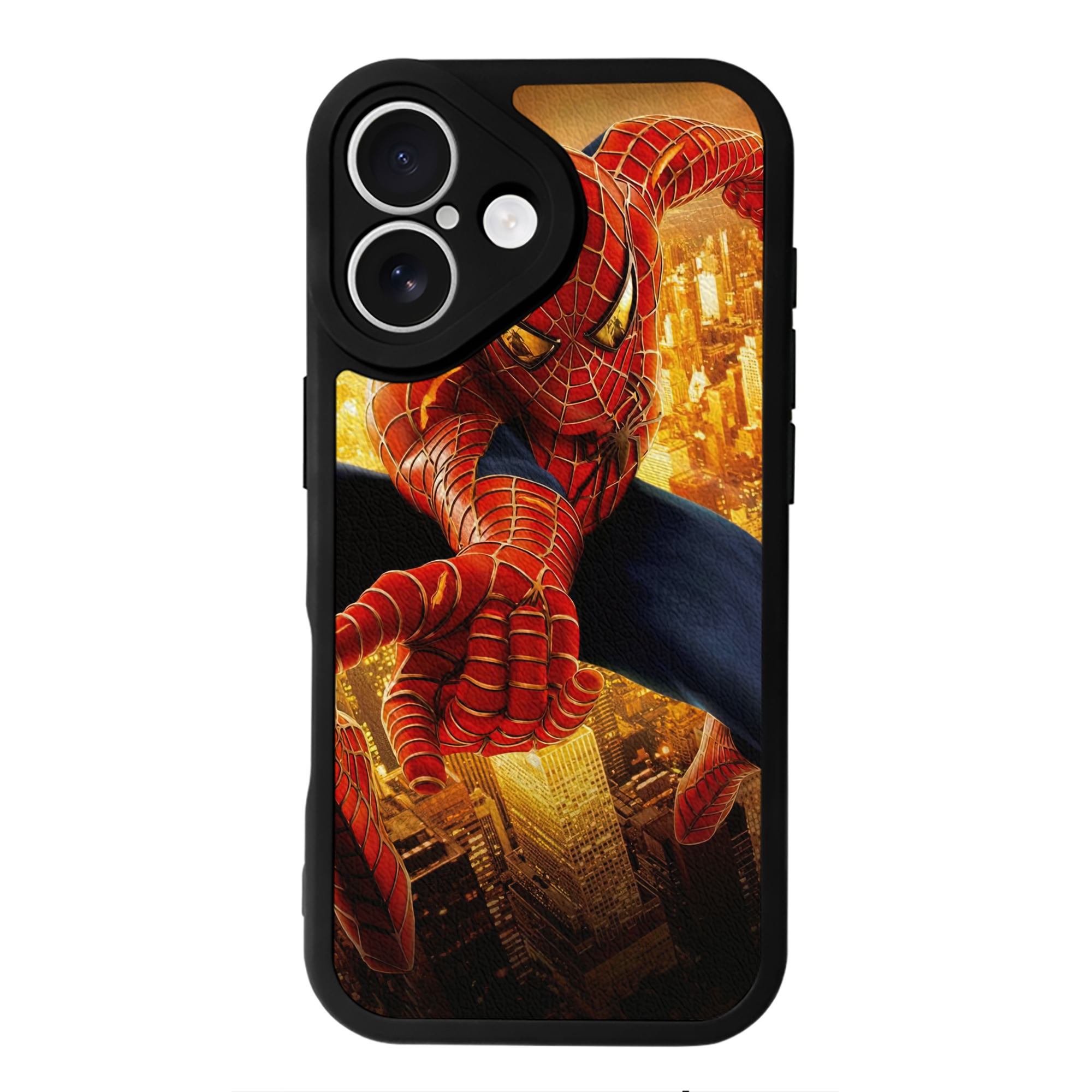 （画像用） Spider Man スパイダーマン 【iPhone 16シリーズ対応】シリコンスマホケース（レザー調） 材質：シリコン